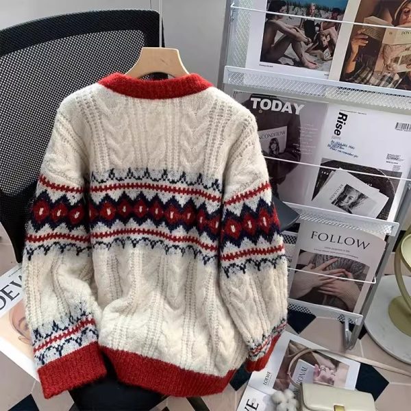 Retro Knit Sweater Coat