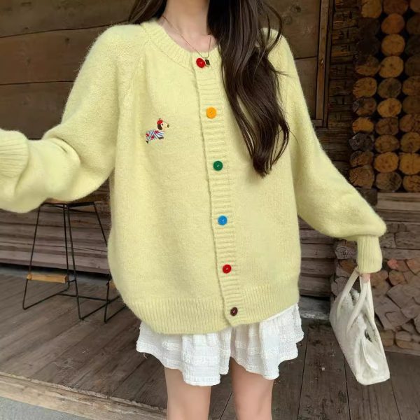 Embroidered Knit Cardigan