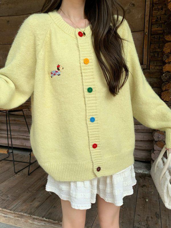 Embroidered Knit Cardigan