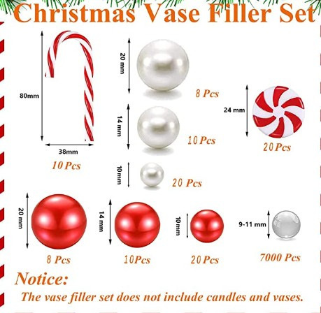 Christmas Vase Filler Set – Festive Hydrogel Decor