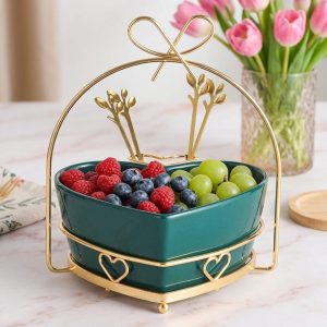 Heart-Shaped Fruit Bowl Set