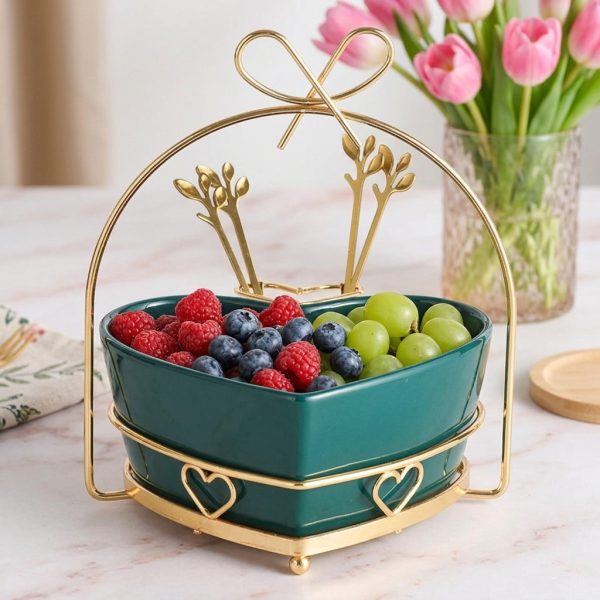 Heart-Shaped Fruit Bowl Set