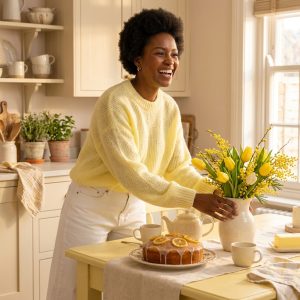 Lemon Yellow Knit Sweater