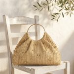 Women’s Fashion Solid Color Straw Woven Handbag