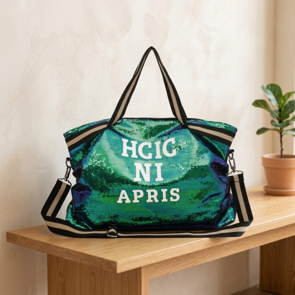 Sequined Bag Yoga Bag Shoulder Leisure Messenger Letter Gym Bag