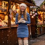 Striped Knit Sweater Dress