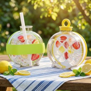 Summer Ice Cube Tray 2 In1 Ice Tray And Water Bottle For Ice Maker Silicone Ice Cube Portable Kettle Reusable Icecup Kitchen Gadgets