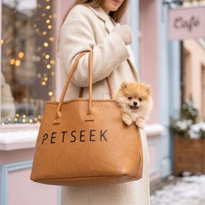 Tan Crossbody Pet Carrier Bag