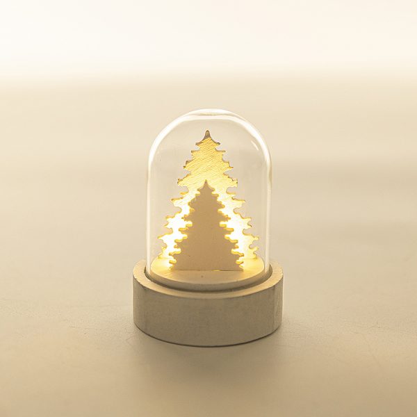 Light-Up Wooden Christmas House Ornament