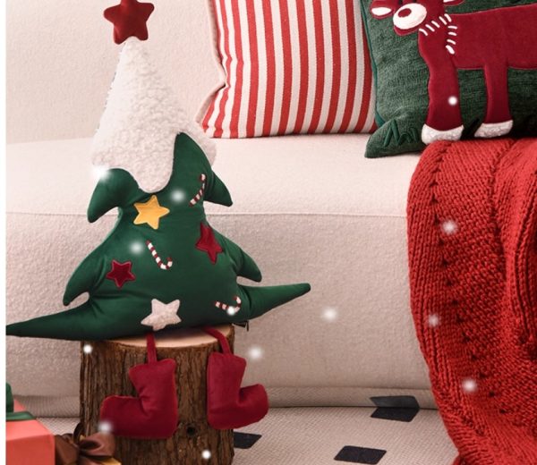 Christmas Tree Cushion – Shaped Plush Pillow