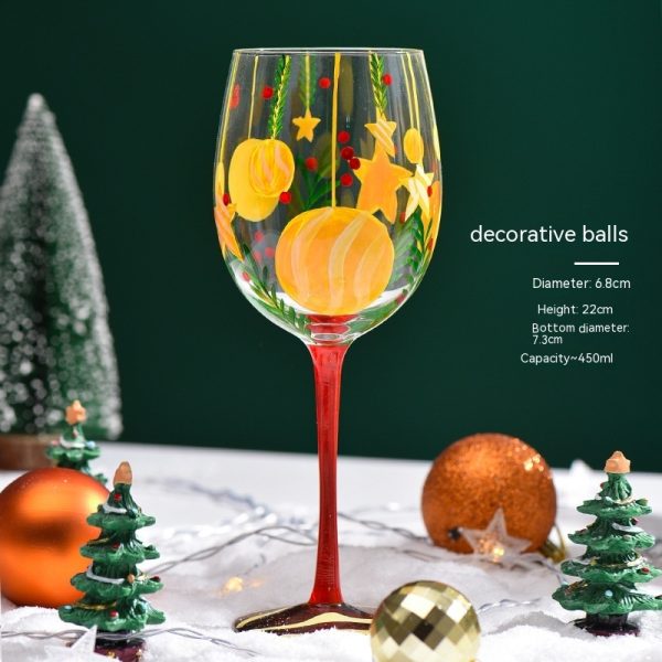 Christmas Wine Glass – Festive Painted Goblet