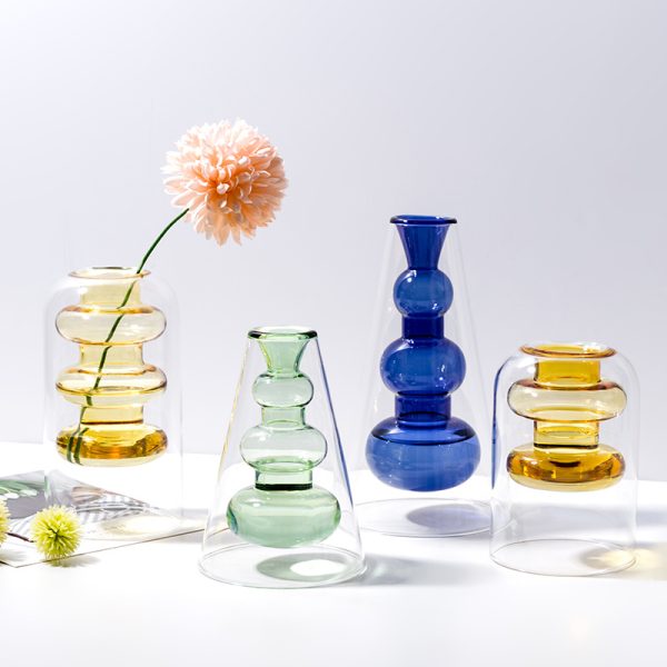 Coloured Glass Vase – European Style