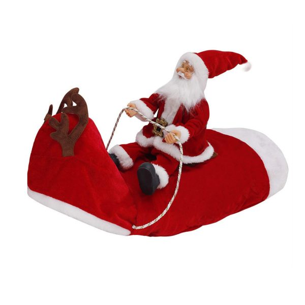 Christmas Dog Jumper – Santa Riding Reindeer Knit
