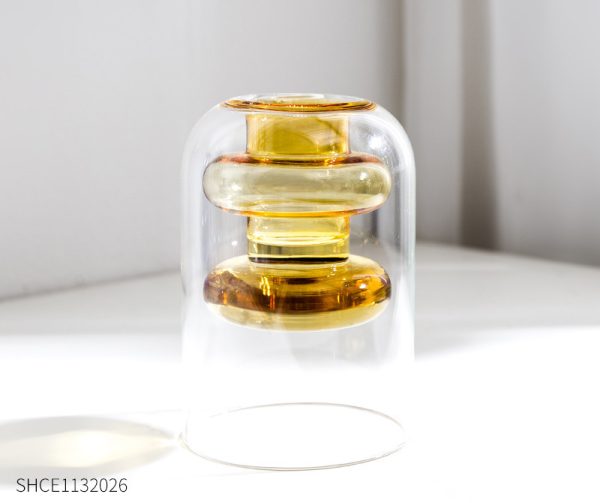 Coloured Glass Vase – European Style