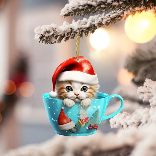 Acrylic Christmas Tree Ornament – Cartoon Hanging Decoration