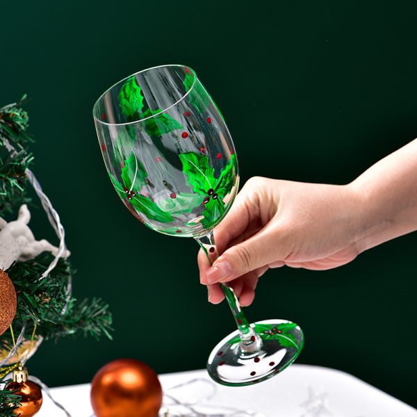 Christmas Wine Glass – Festive Painted Goblet