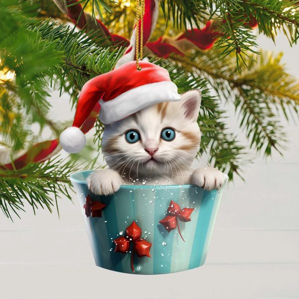 Acrylic Christmas Tree Ornament – Cartoon Hanging Decoration