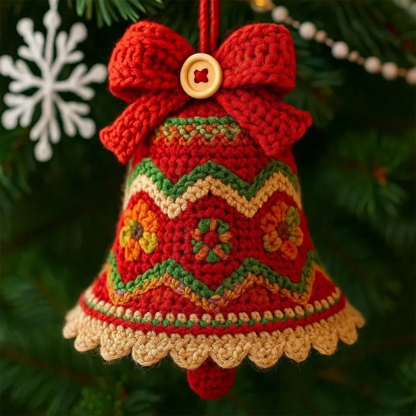 Acrylic Christmas Bell Ornament – 8 cm