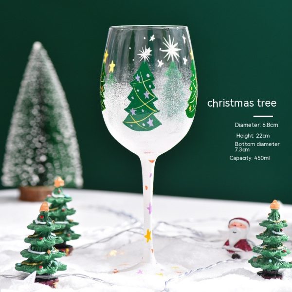 Christmas Wine Glass – Festive Painted Goblet