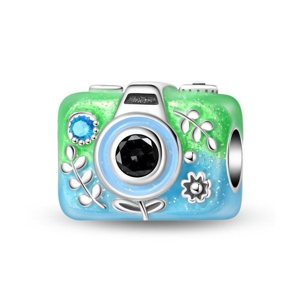 Travel Charm Bead – Suitcase, Plane & Camera Pendant