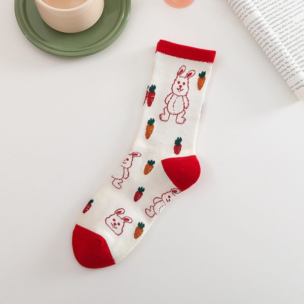 Christmas Socks for Women – Cotton Rabbit & Check Designs