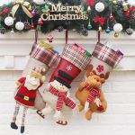 Christmas Stocking Gift Bag – Santa, Snowman & Elk