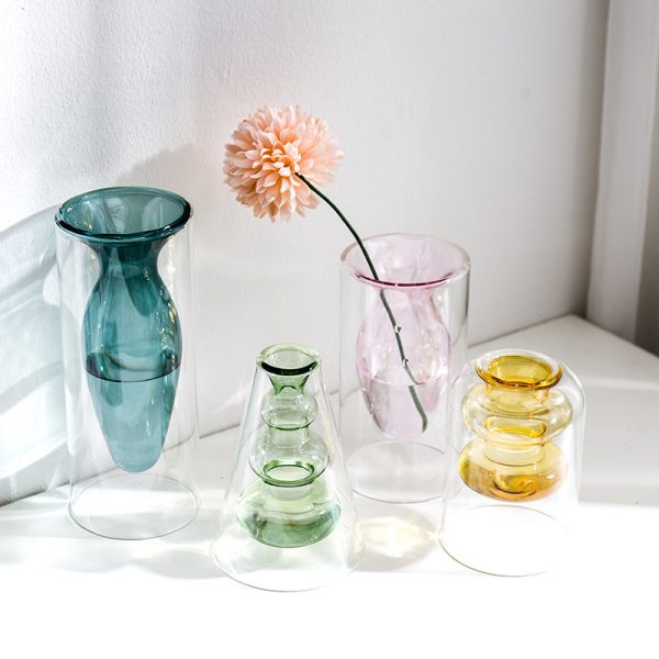 Coloured Glass Vase – European Style
