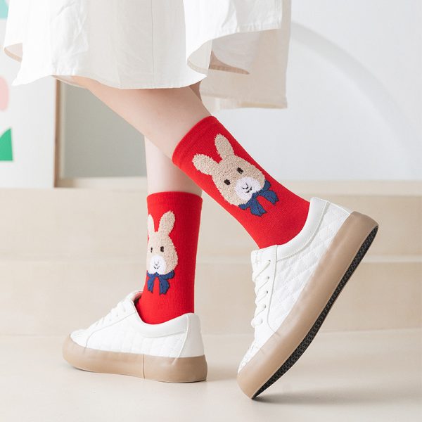Christmas Socks for Women – Cotton Rabbit & Check Designs