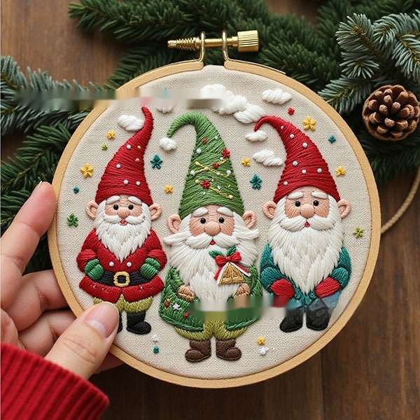 Christmas Embroidery Kit – DIY Cross Stitch Craft Set