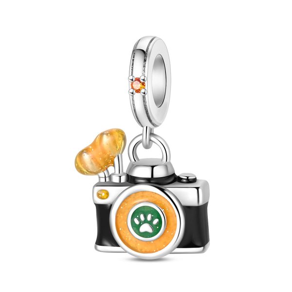 Travel Charm Bead – Suitcase, Plane & Camera Pendant