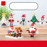 Christmas Mini Building Blocks – Santa & Reindeer Micro Puzzle