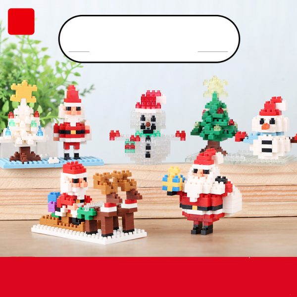 Christmas Mini Building Blocks β Santa & Reindeer Micro Puzzle