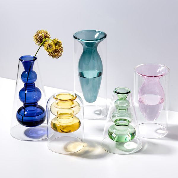 Coloured Glass Vase – European Style