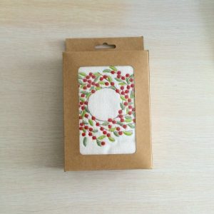 Christmas Embroidered Tea Towel – Cotton