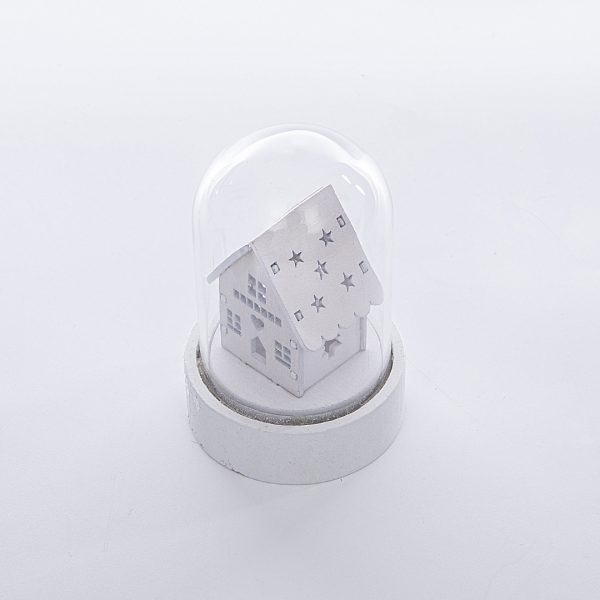 Light-Up Wooden Christmas House Ornament