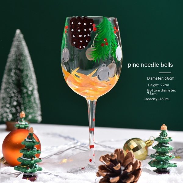 Christmas Wine Glass – Festive Painted Goblet