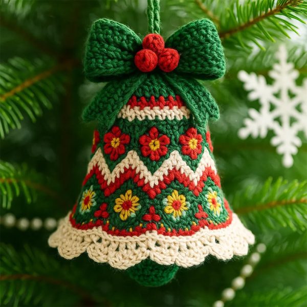 Acrylic Christmas Bell Ornament – 8 cm