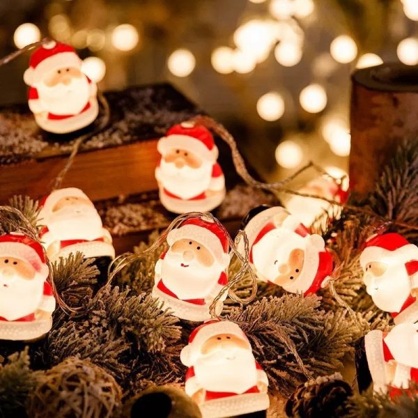 Christmas LED Fairy Lights – Santa & Snowman String Lights