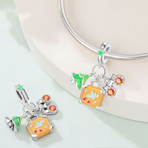 Travel Charm Bead – Suitcase, Plane & Camera Pendant