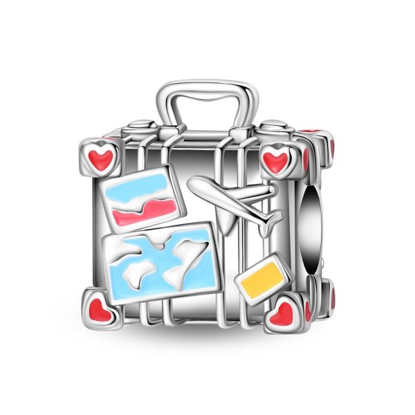 Travel Charm Bead – Suitcase, Plane & Camera Pendant