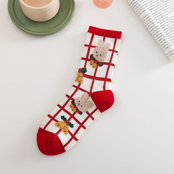 Christmas Socks for Women – Cotton Rabbit & Check Designs