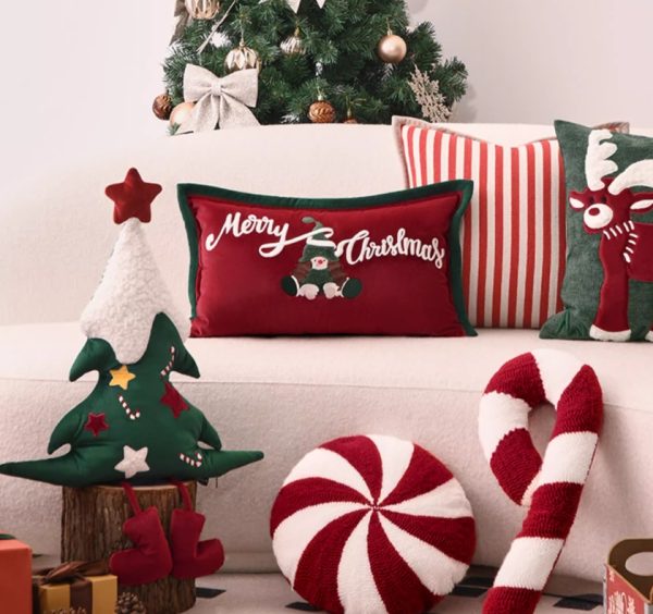 Christmas Tree Cushion – Shaped Plush Pillow