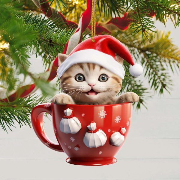 Acrylic Christmas Tree Ornament – Cartoon Hanging Decoration