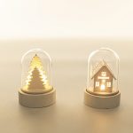 Light-Up Wooden Christmas House Ornament