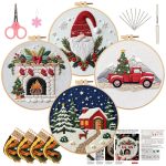 Christmas Embroidery Kit – DIY Cross Stitch Craft Set