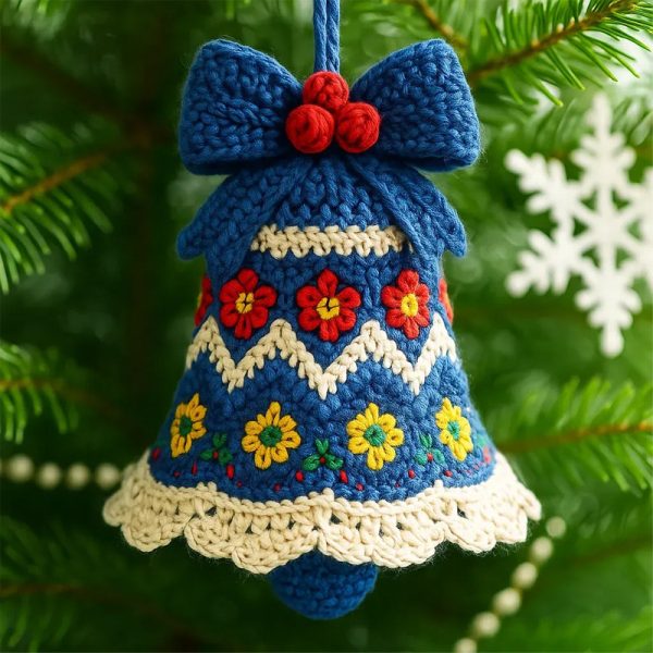 Acrylic Christmas Bell Ornament – 8 cm